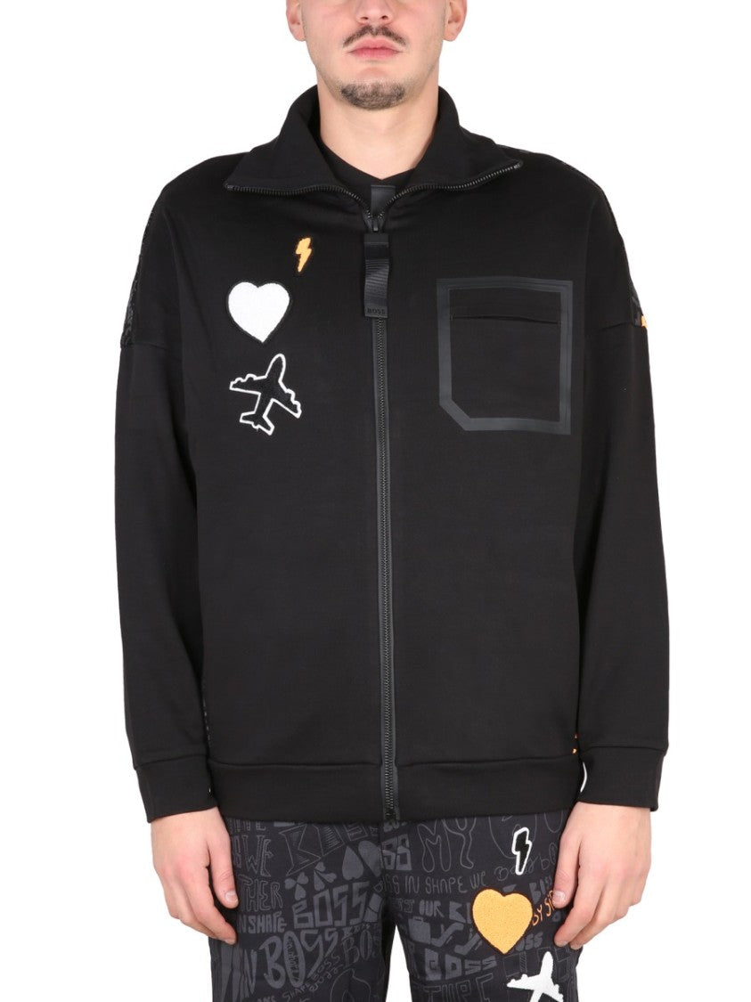 High Neck Graphic Sweatshirt