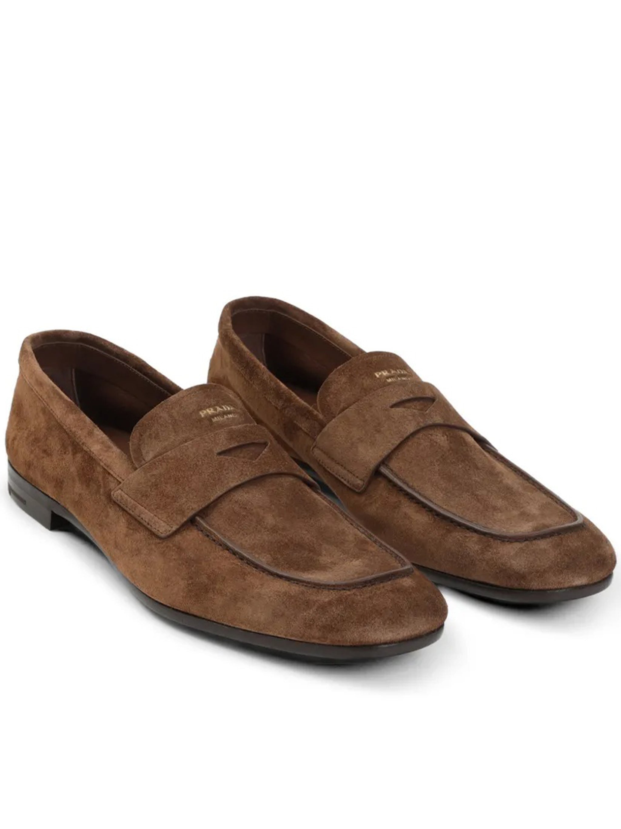 Brown Mocassini Suede Penny Loafers