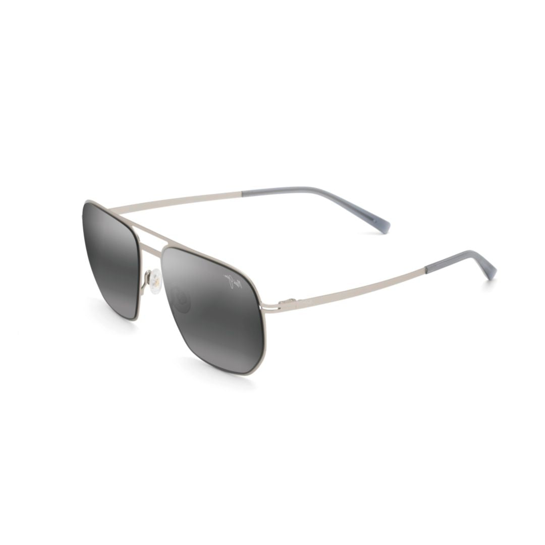 Sharks Cove Rectangular Metal Frame Sunglasses with Double Bridge Design