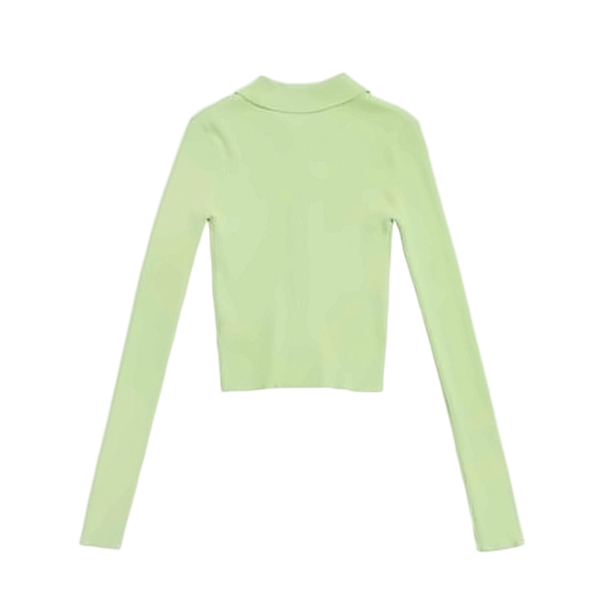 Slim Fit Pastel Green Sweater