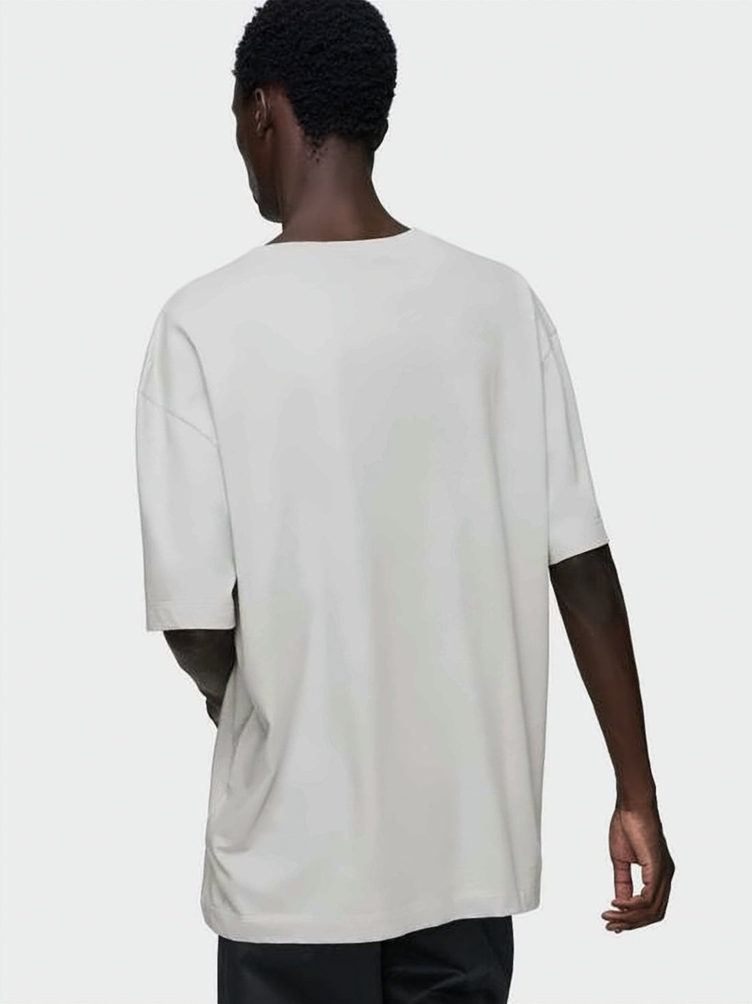 Loose-Fitting Grey Cotton T-Shirt