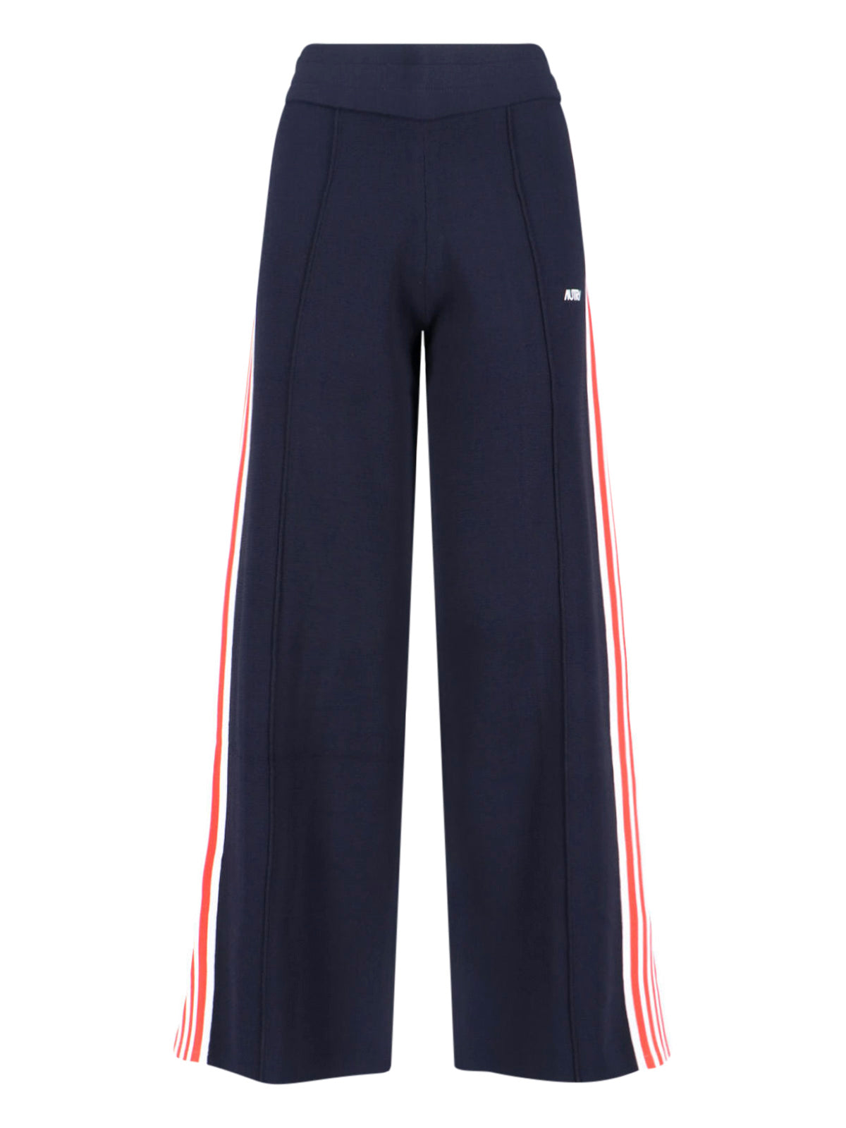 Navy Logo Sweatpants with Contrast Side Stripes