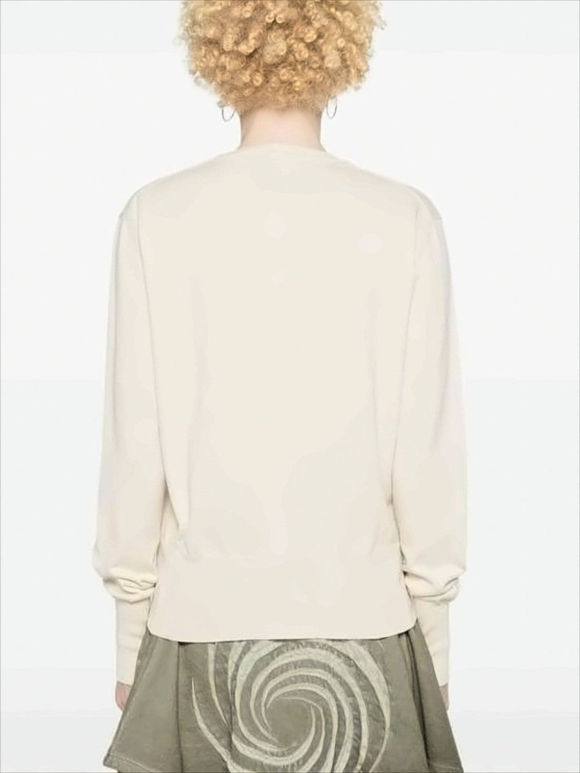 Classic Round Neck Cardigan with Contrasting Buttons