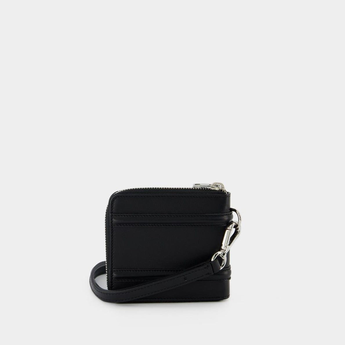 Zip Around Billfold Wallet - Black - Leather