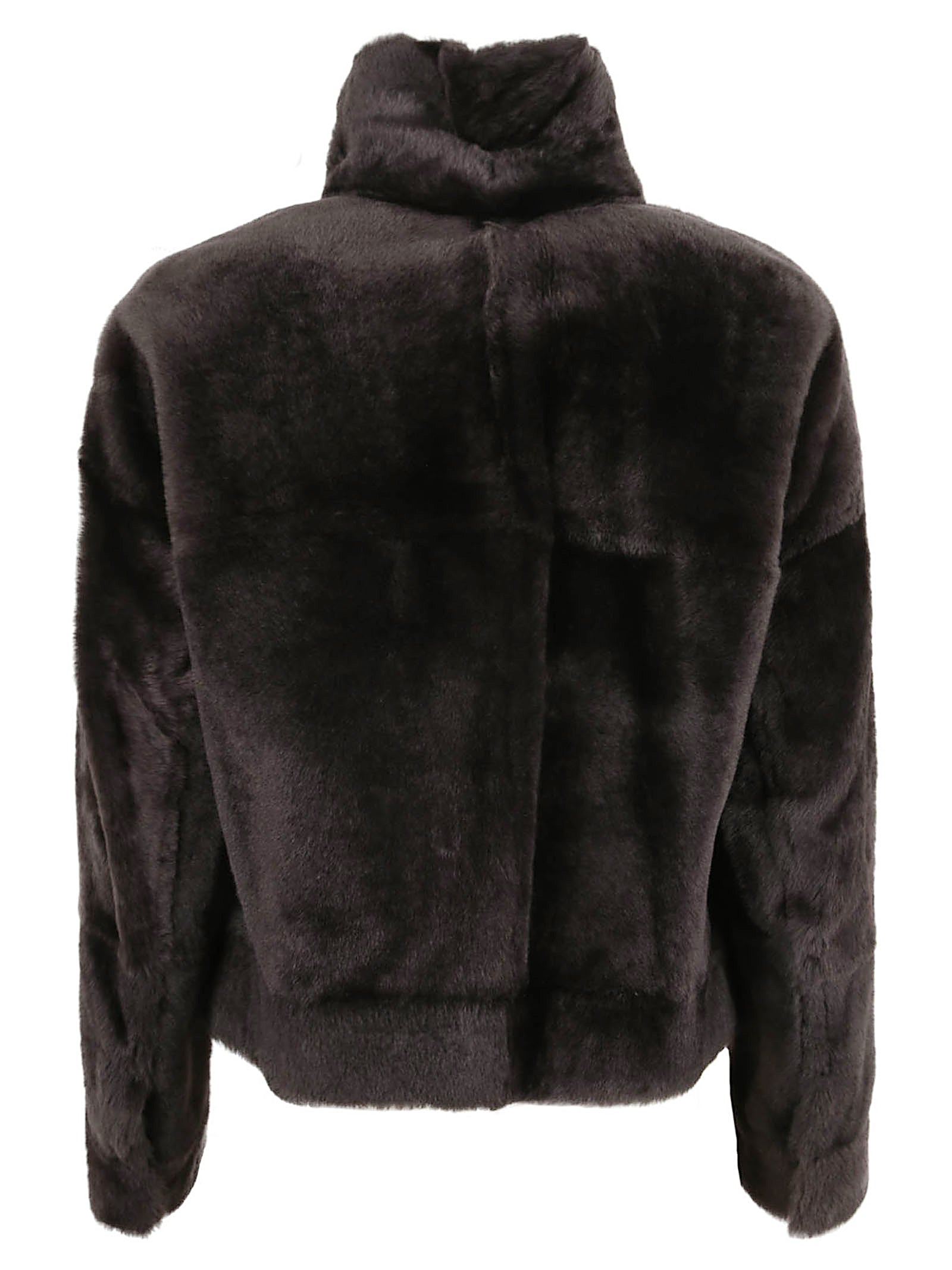 Shearling Jacket With High Neck