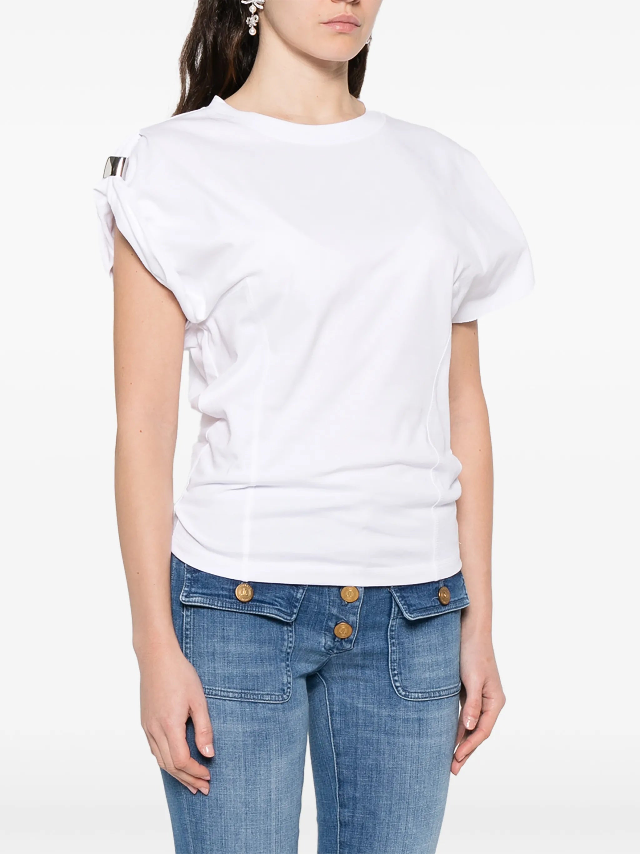 White T-Shirt Estephan Relaxed Cotton T-shirt