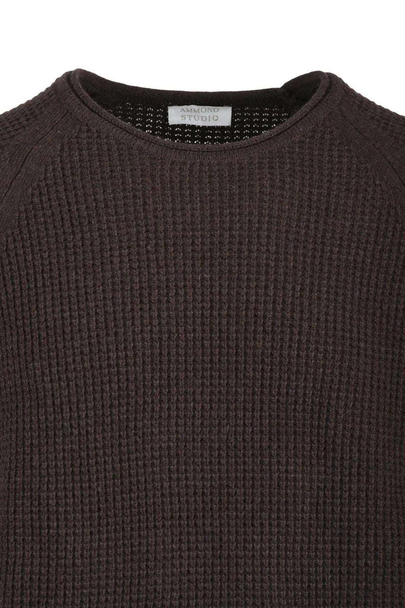 Crew Neck Sweater - Brown