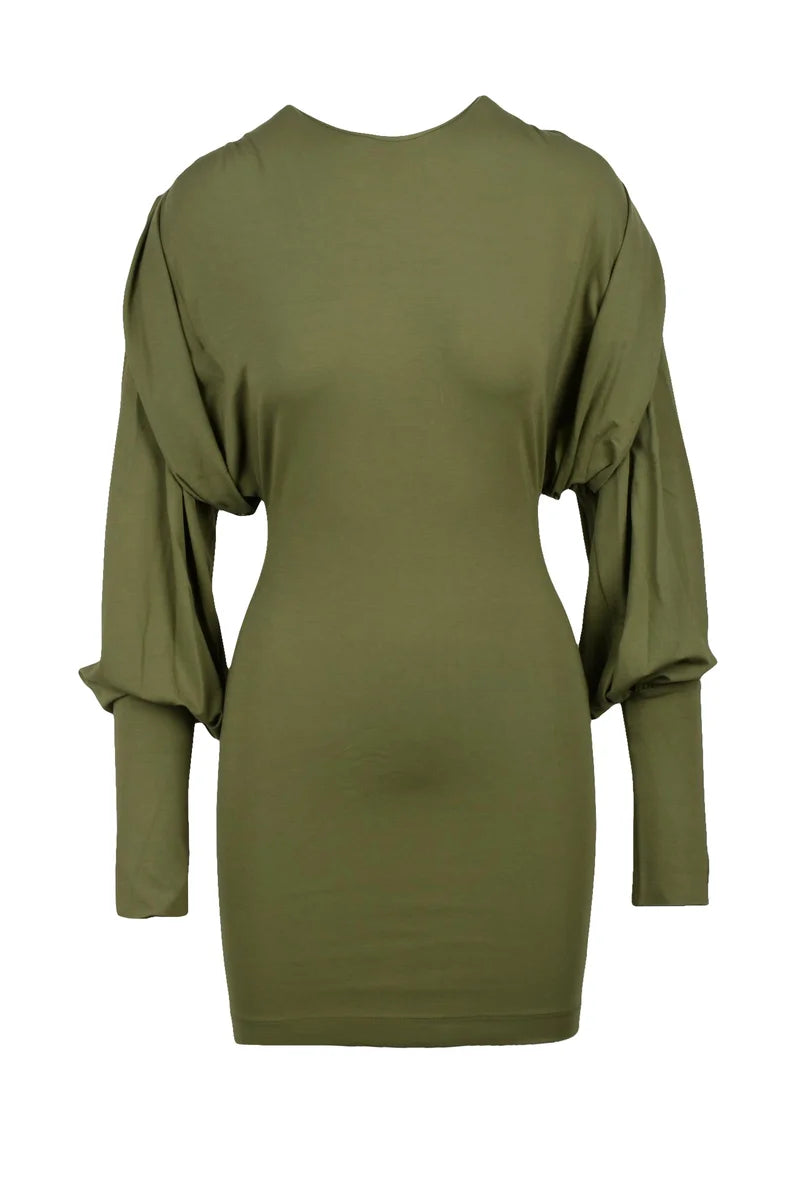 Jersey Sheath Dress - Green