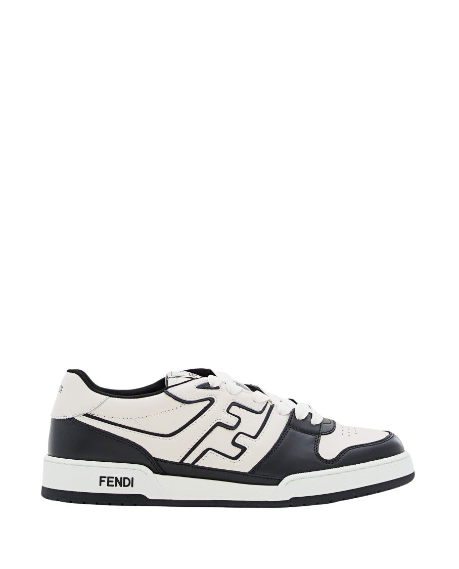 White And Black Fendi Match Sneakers