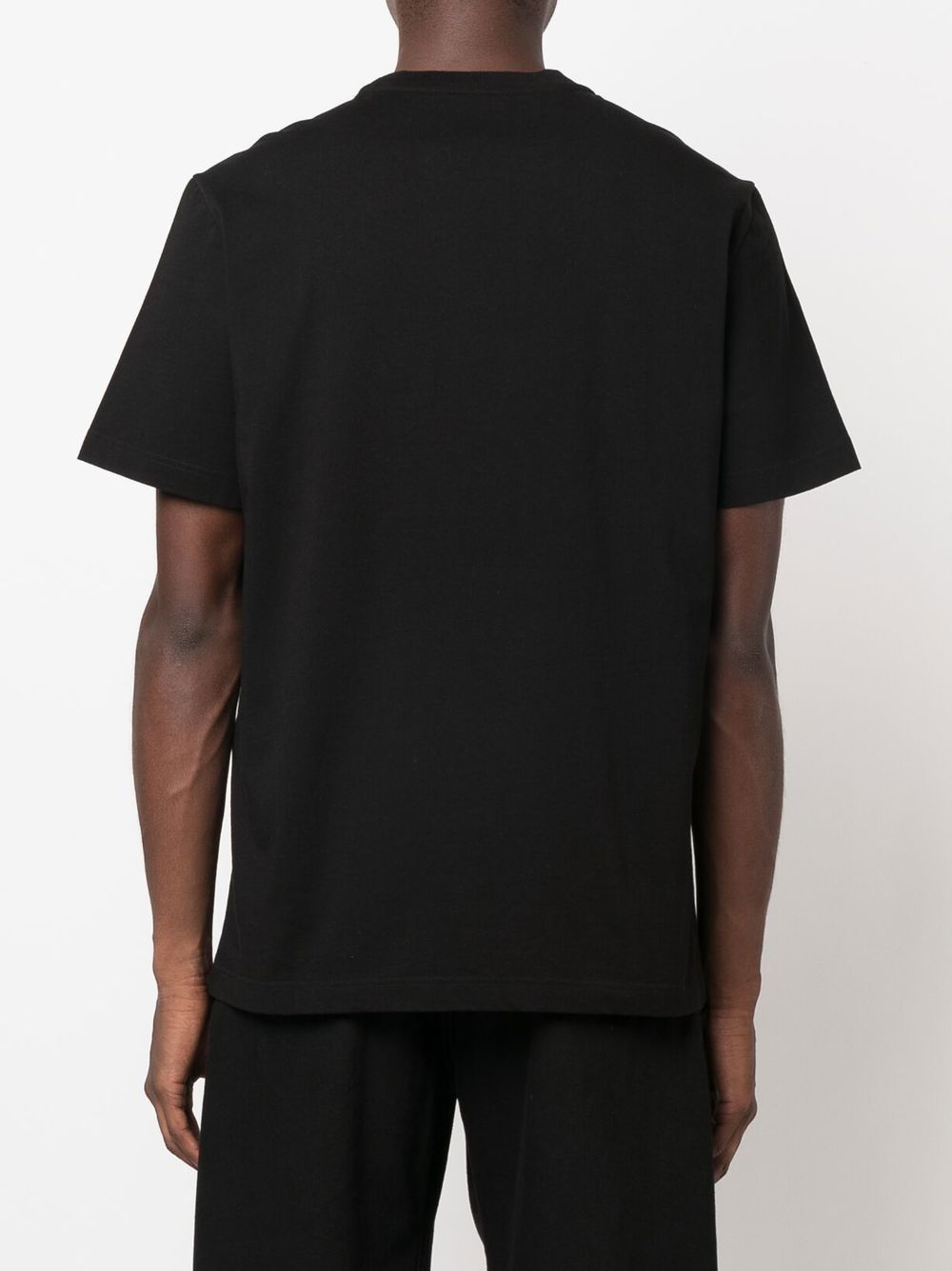 Black Short-Sleeve T-Shirt with Star Emblem