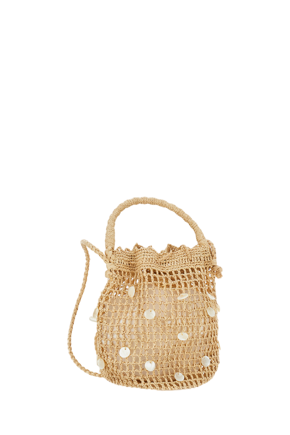 Precious Moments Raffia Bag Sand Pearl