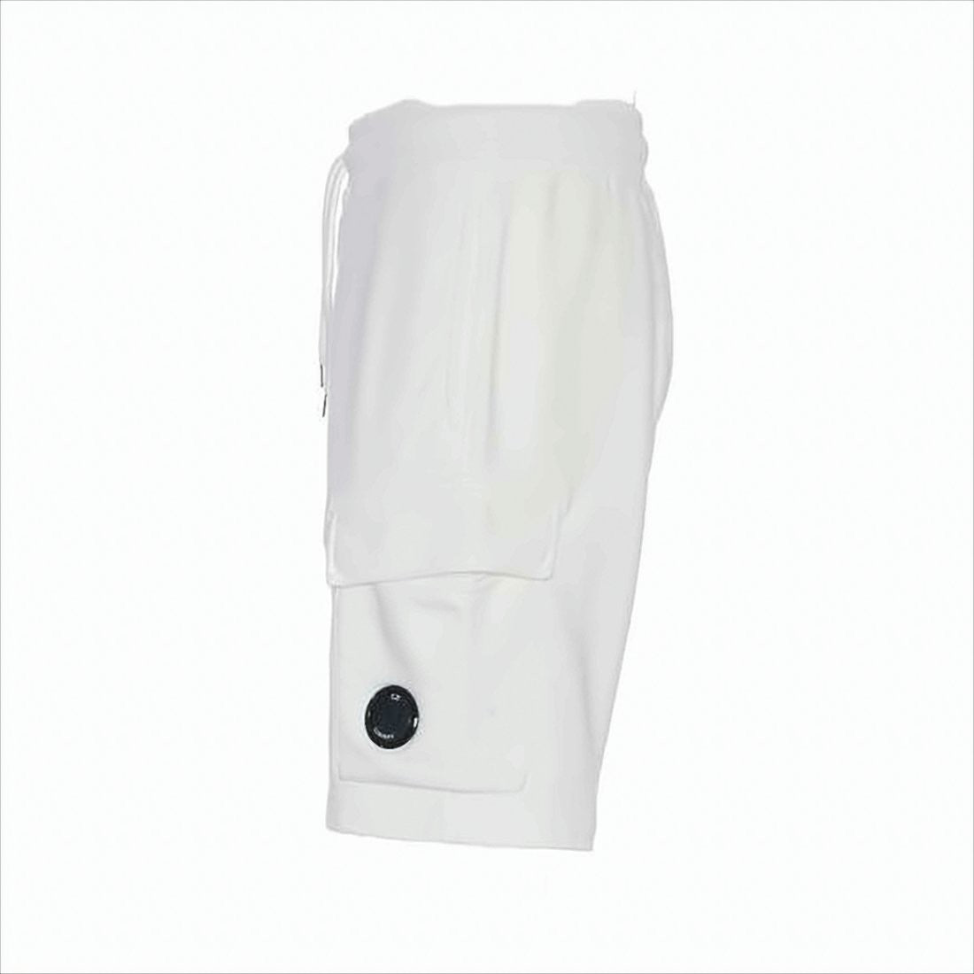 Relaxed Fit White Cotton Shorts