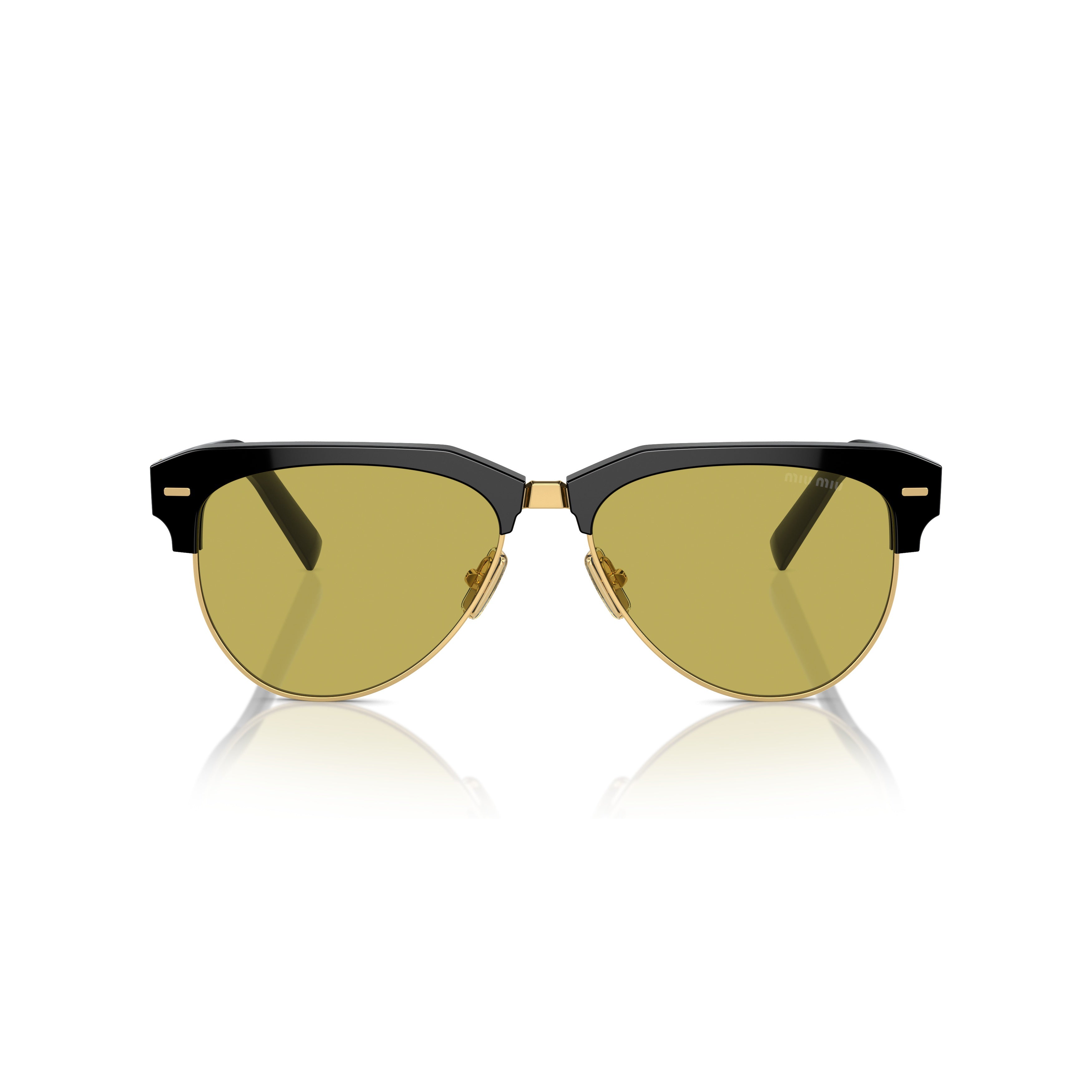 0mu 09zs Bold Half-Rim Sunglasses