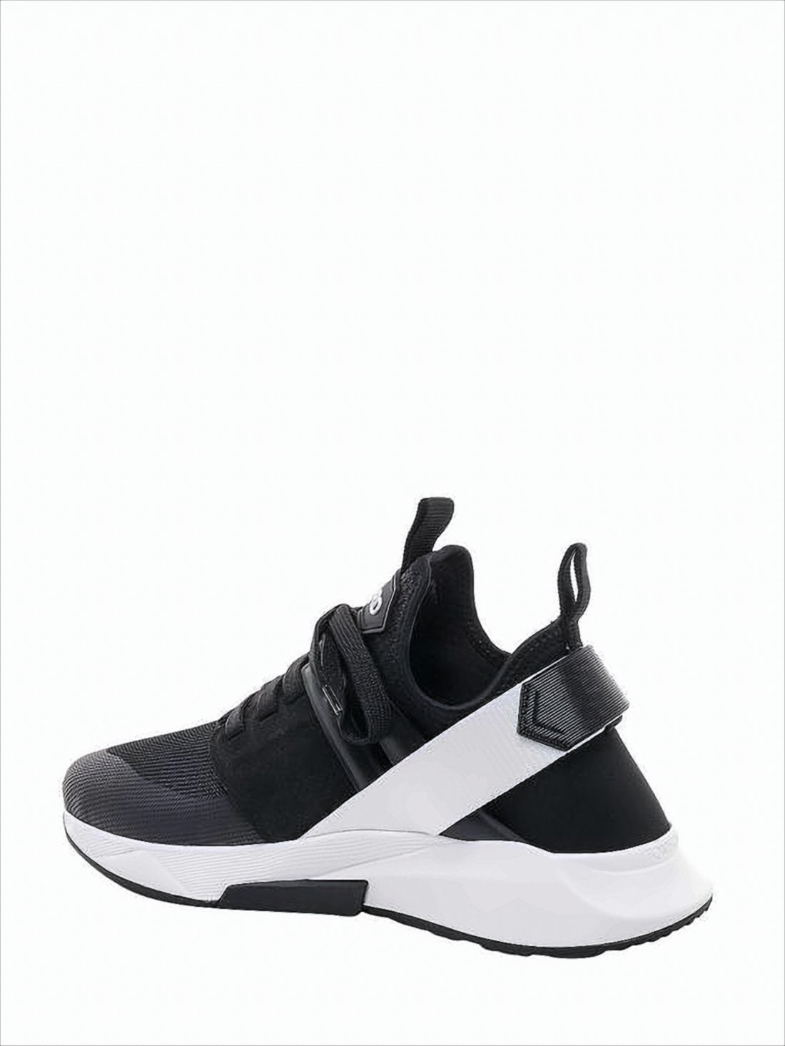 Bold Black Mesh and Leather TOMFORD Sneakers