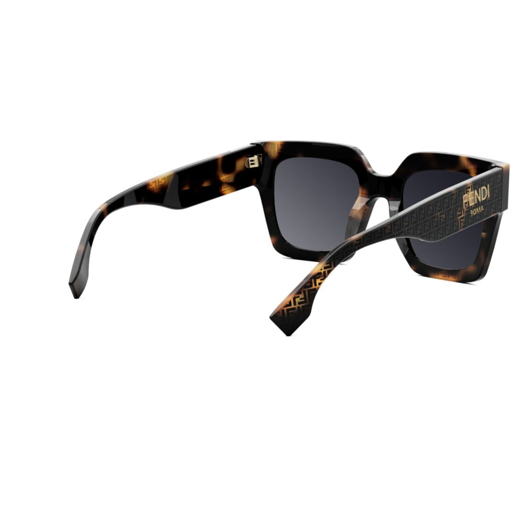 Oversized Tortoiseshell Sunglasses with Monogram Accents
