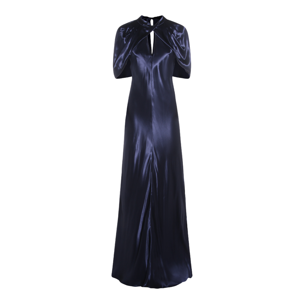 Flowing Midi Dress with Deep V-Neckline