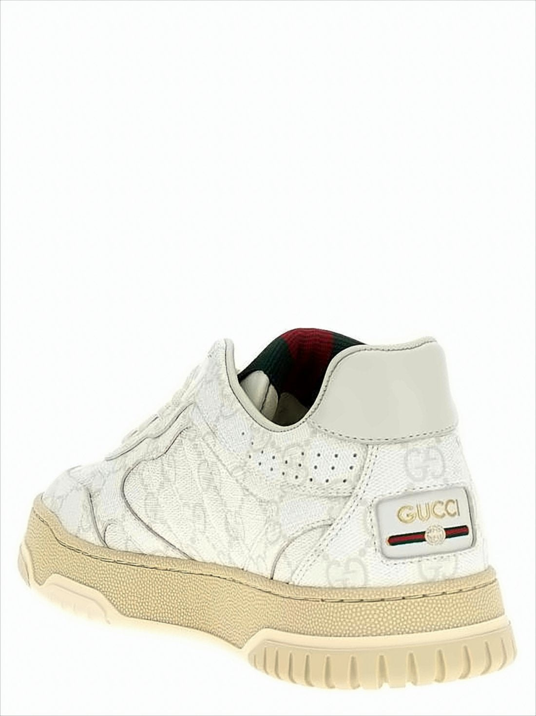 Canvas Sneakers with Monogram Pattern