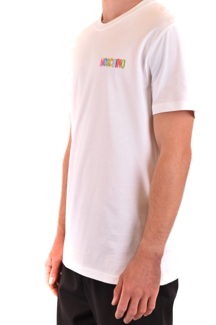 Classic White Short-Sleeve Tee With Iconic Logo