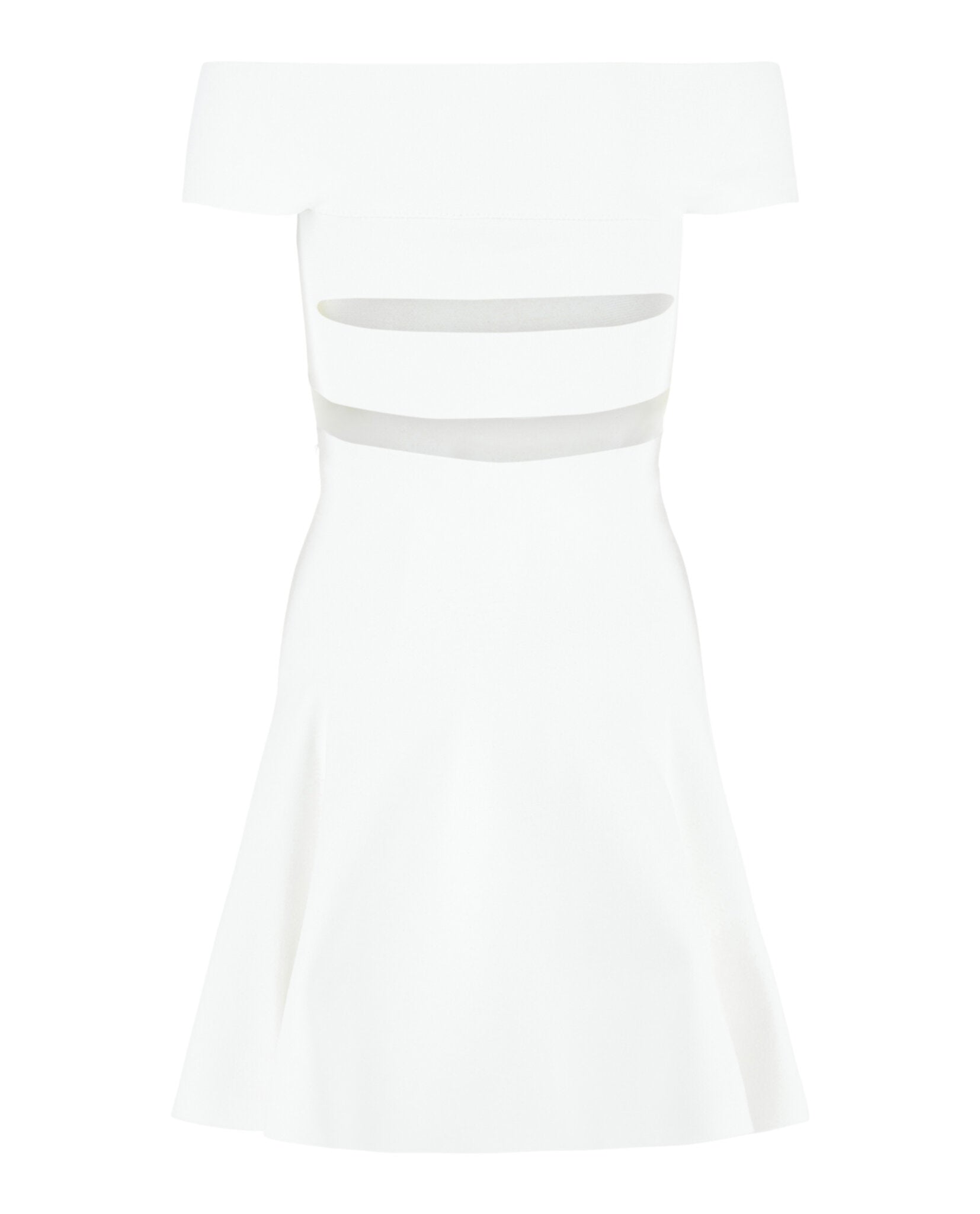 Off-The-Shoulder Sliced Mini Dress