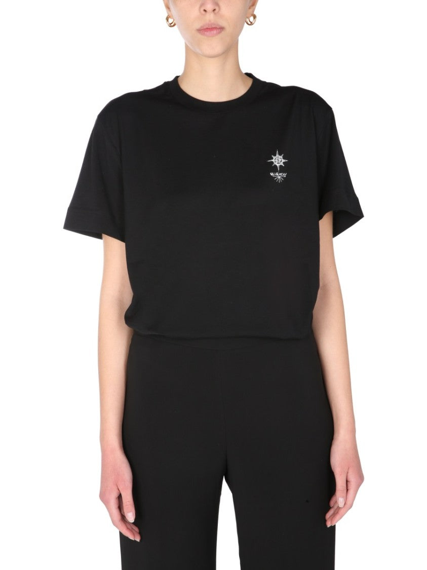 Graphic Print Black Crew Neck T-Shirt