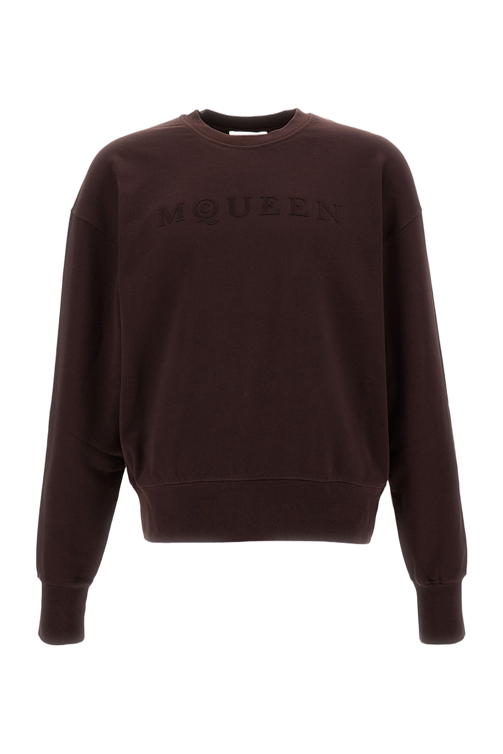 Cotton Crew-Neck Sweatshirt With Ribbed Detailing