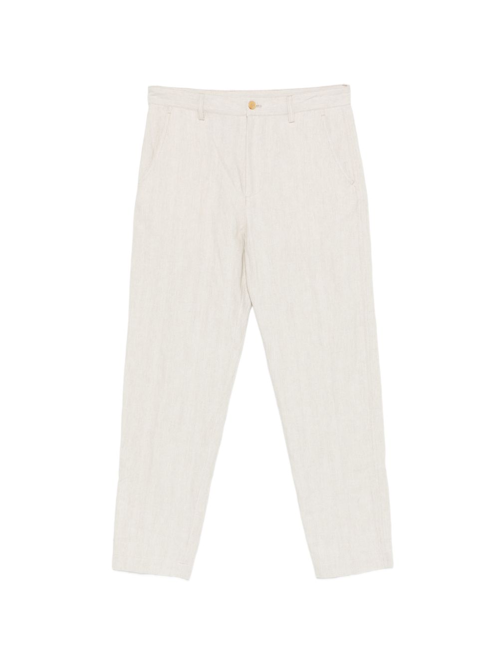 Tailored Minimalist Straight Leg Cotton Trousers