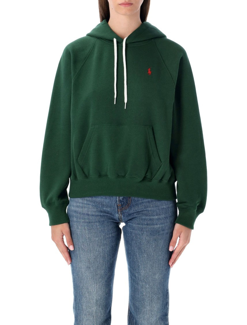 Polo Hoodie With Embroidered Pony Logo