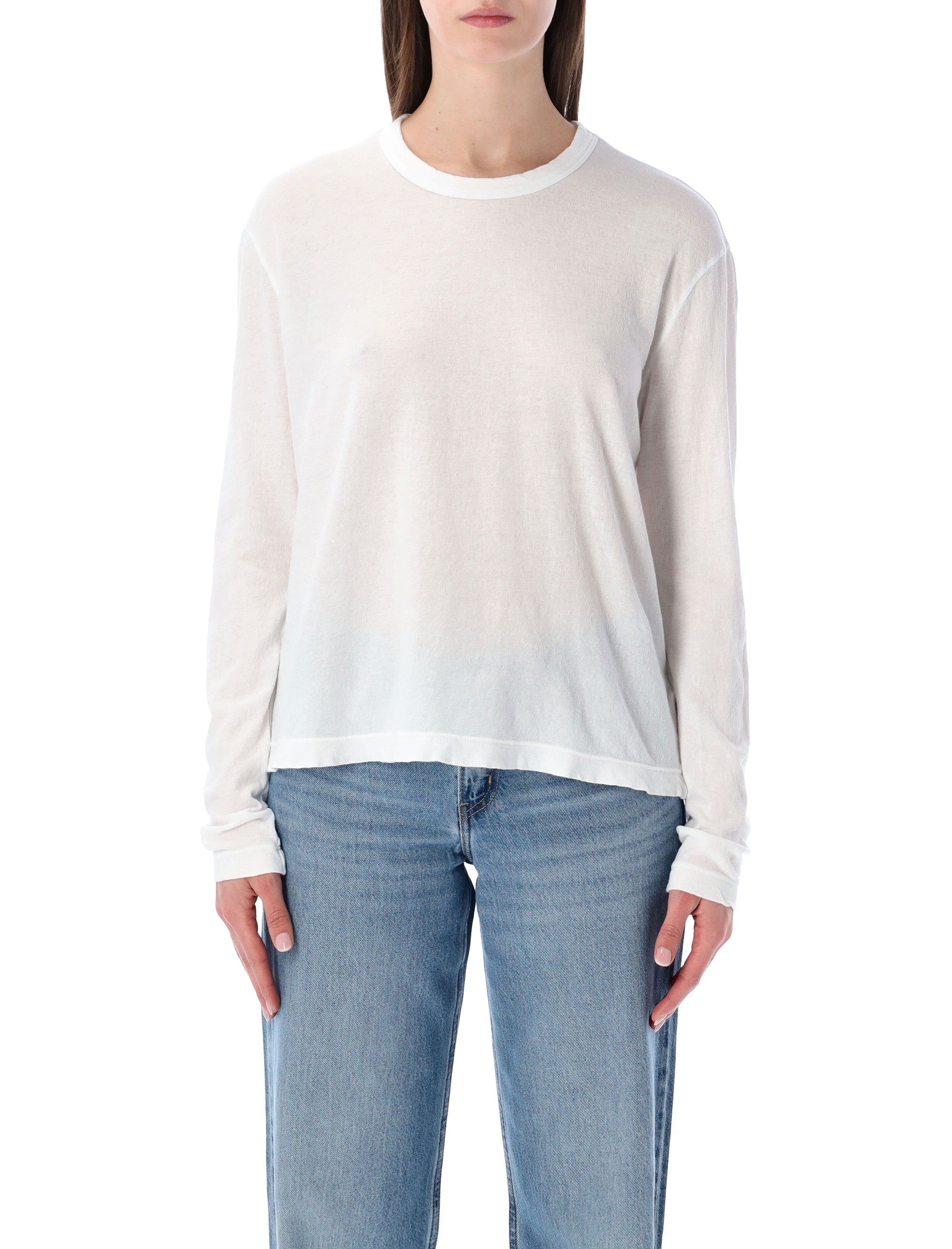 Oversized Crepe Jersey Long Sleeve Tee