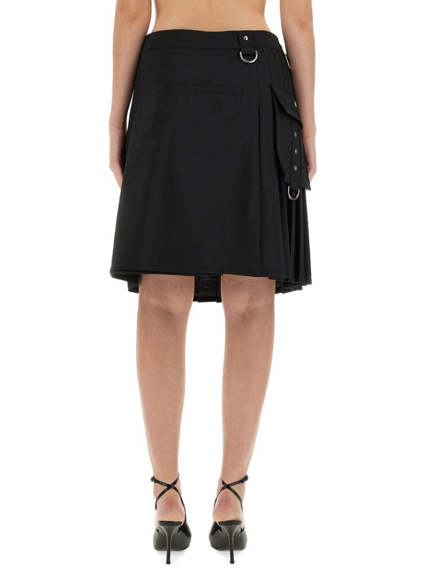 Pleated Black Kilt Skirt