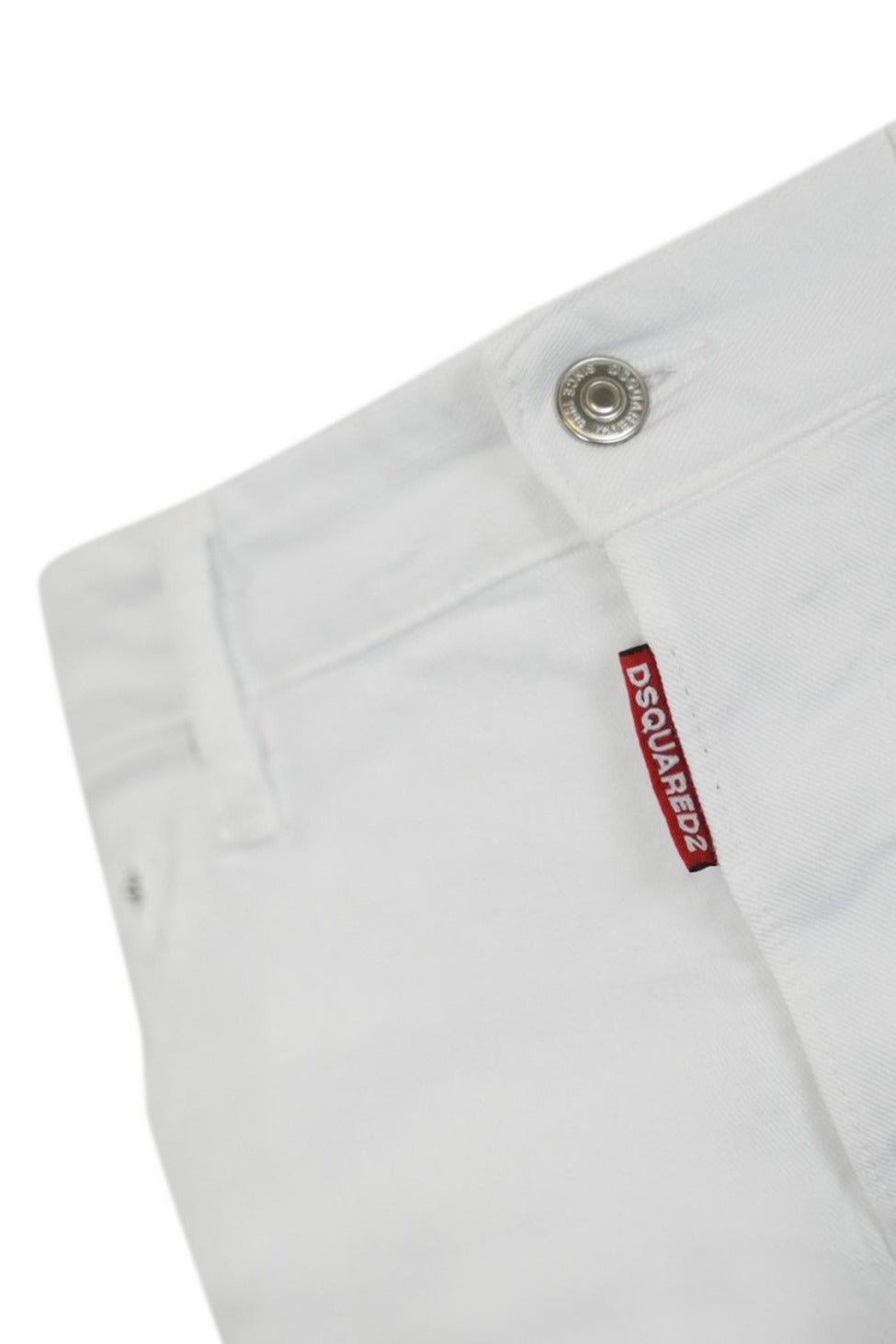 Tailored White Denim Jeans With Clean Finish