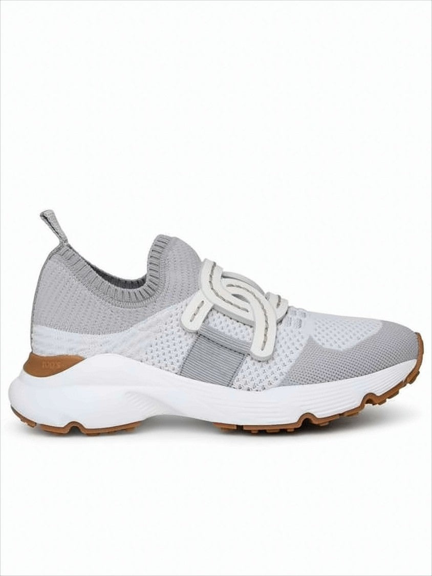 Light Grey Knit Sneakers with Sock-Like Fit