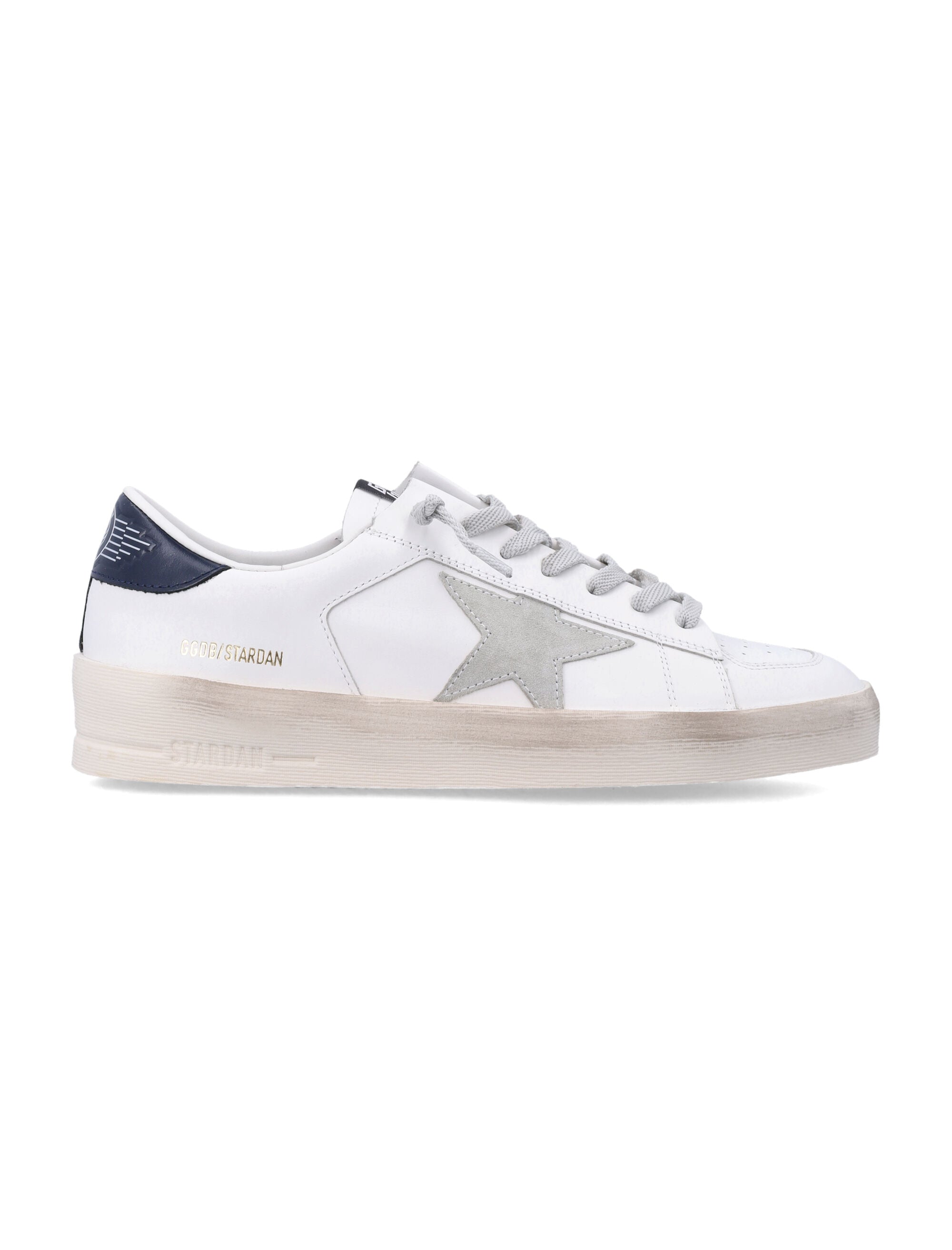 Stardan Vintage Leather Sneakers with Distressed Sole