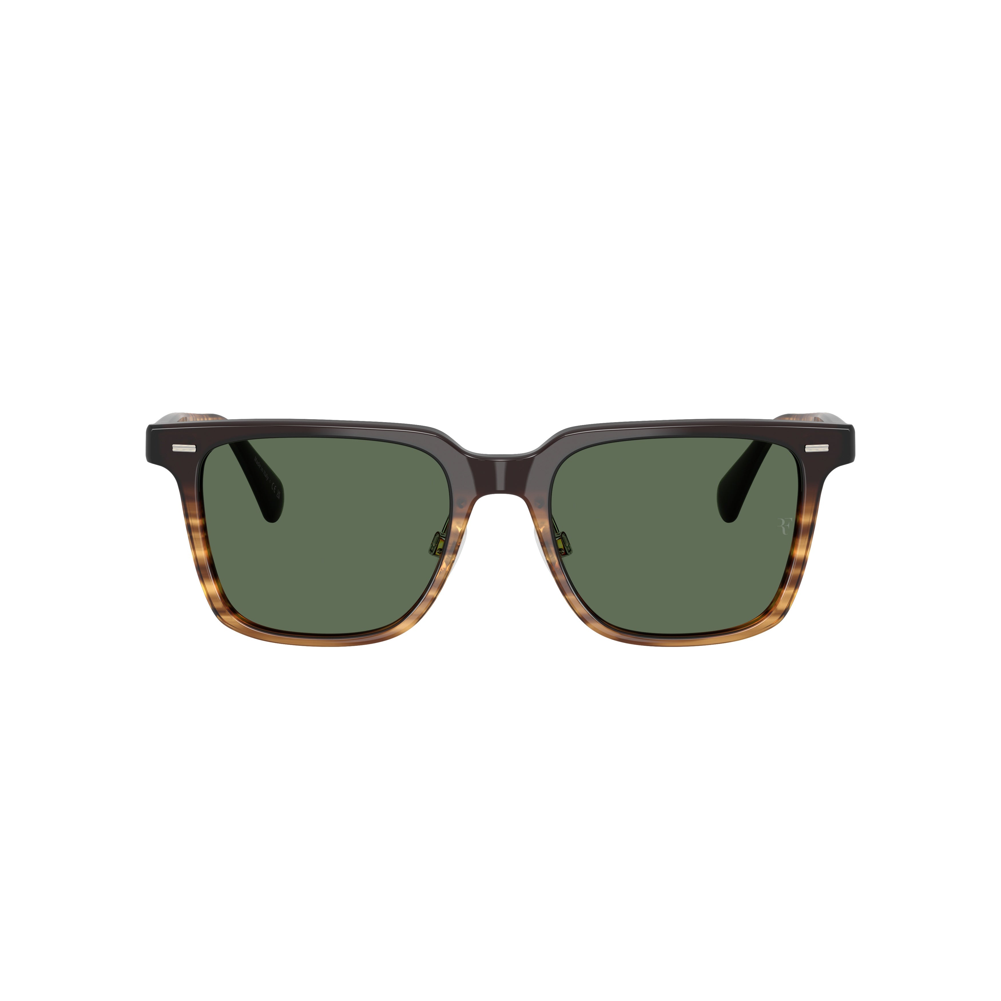 0ov5592s Bold Square Tortoiseshell Sunglasses with Deep Green Lenses