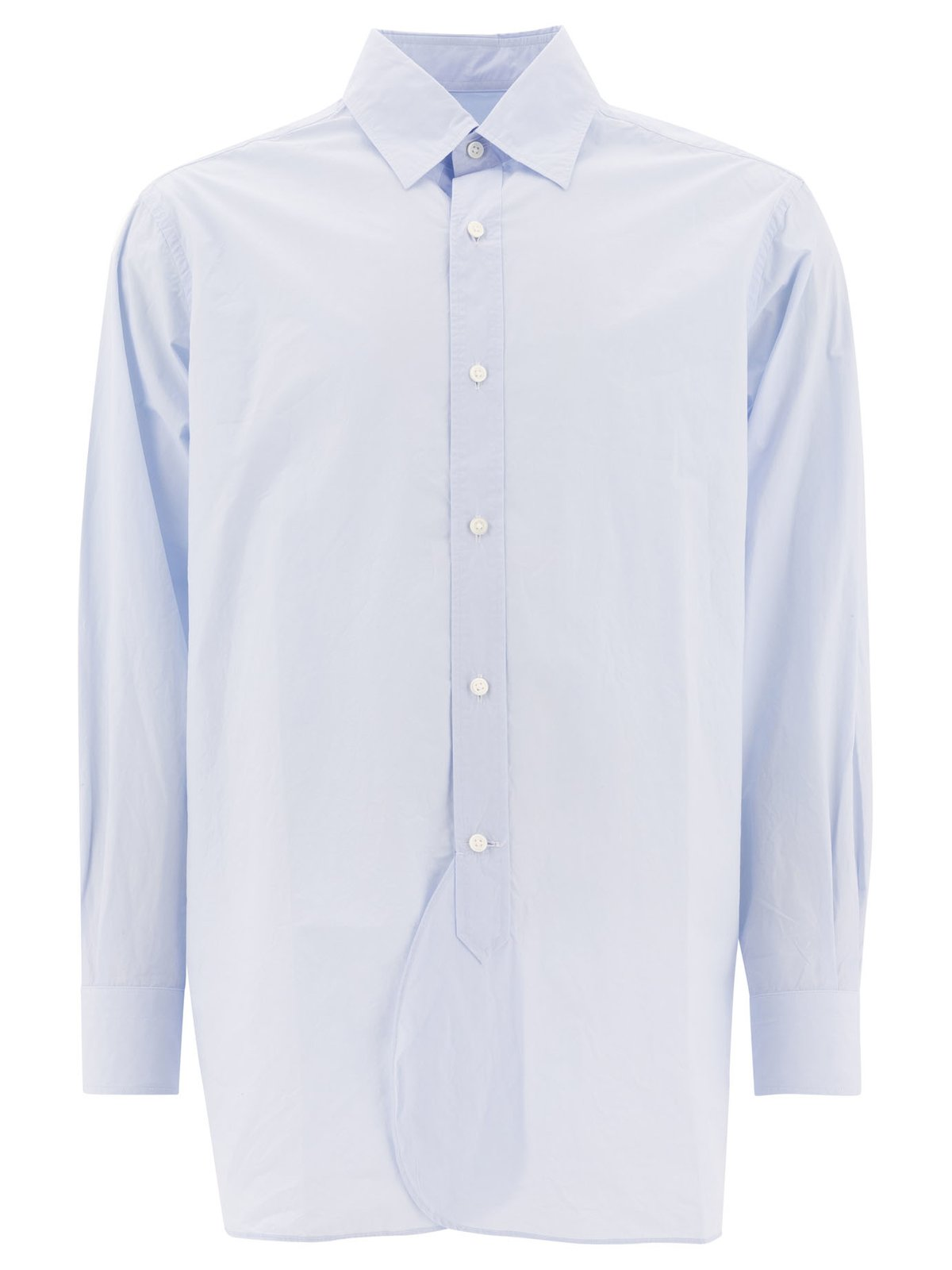 Long-Sleeve Button-Down Shirt With Relaxed Fit And Subtle Sheen