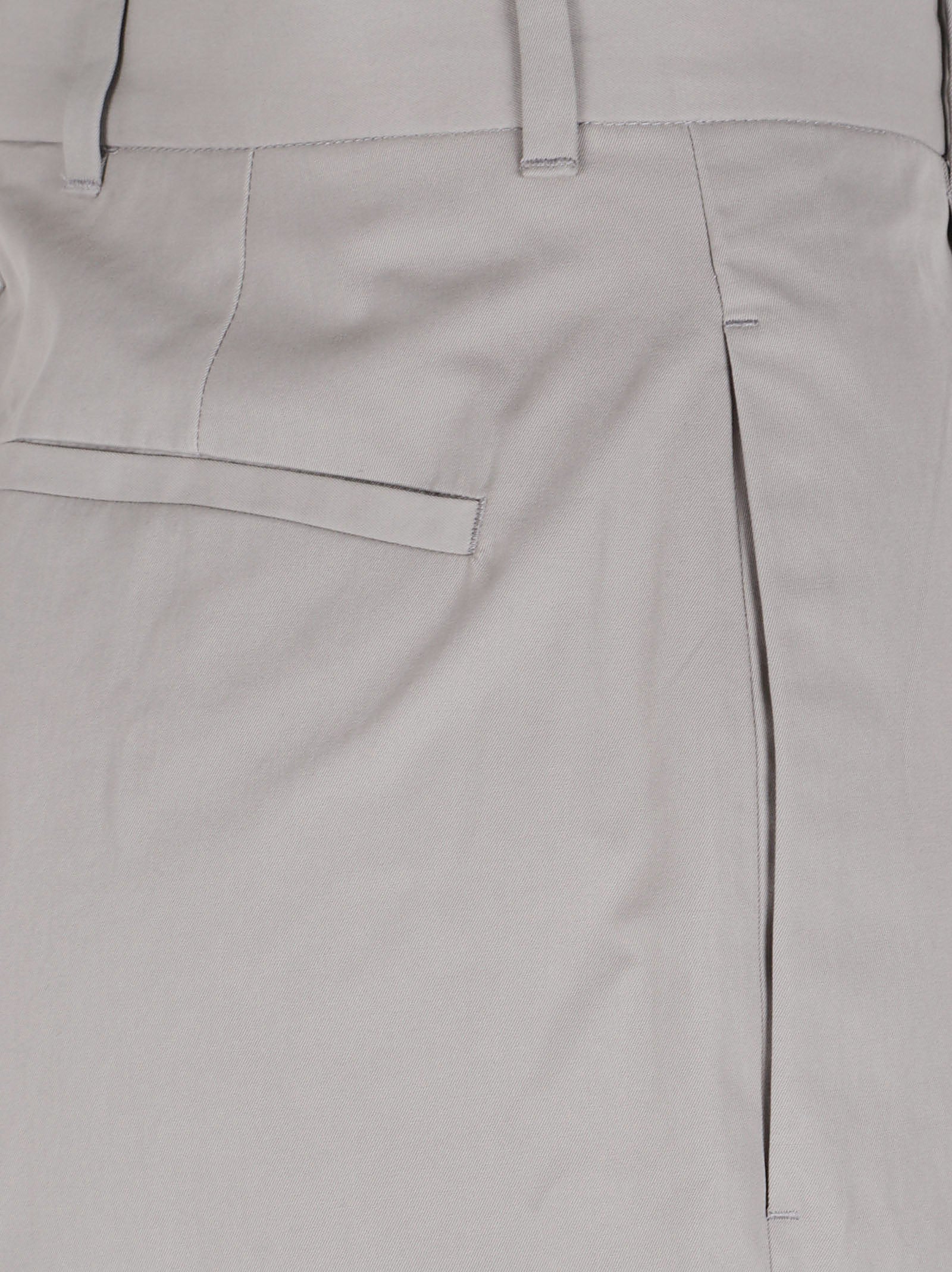 Beige Straight-Leg Trousers
