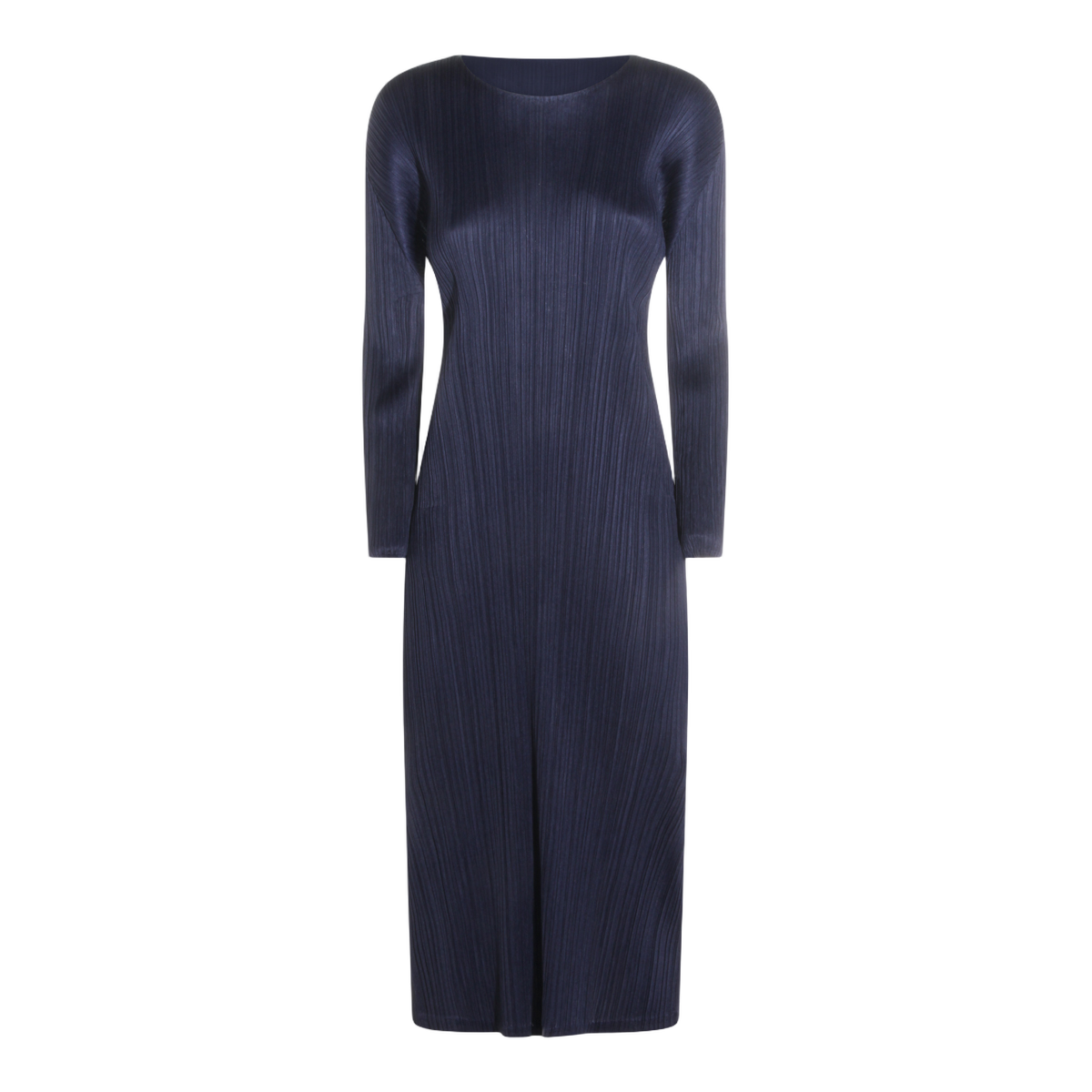 Body-Skimming Midi Dress with Long Sleeves
