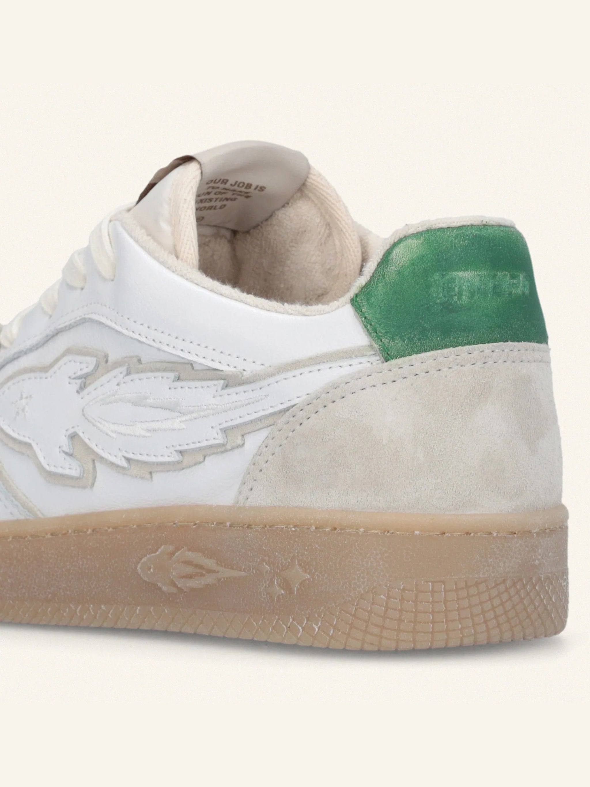 Egg Rocket 2 White/Beige Suede Sneakers