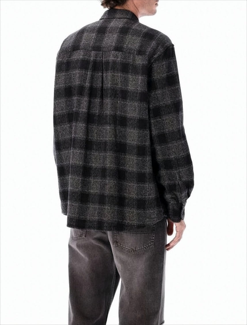 Relaxed Fit Checkered Long-Sleeve Shirt