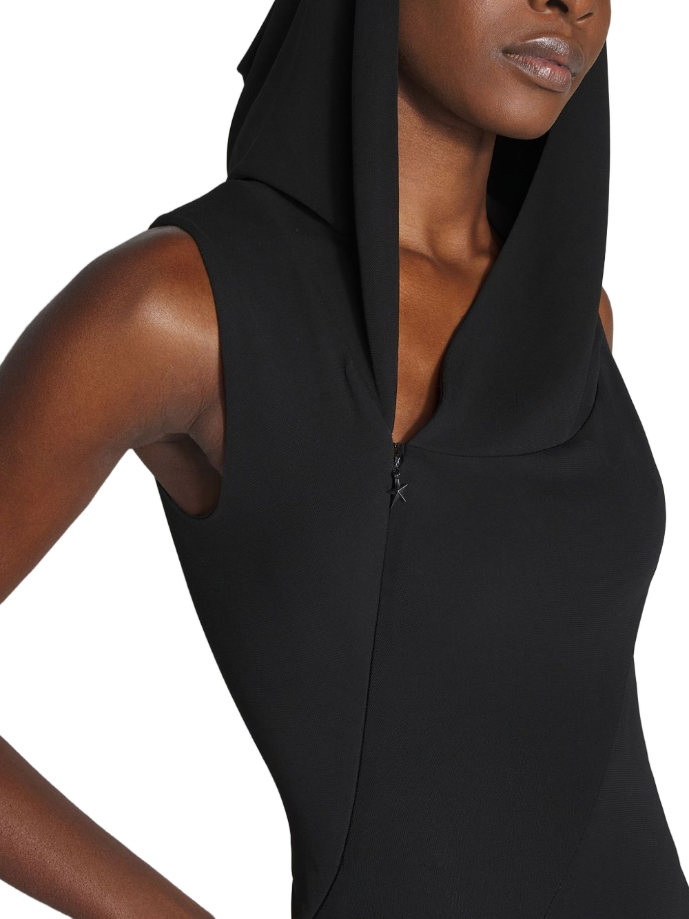 Hooded Sleeveless Maxi Dress