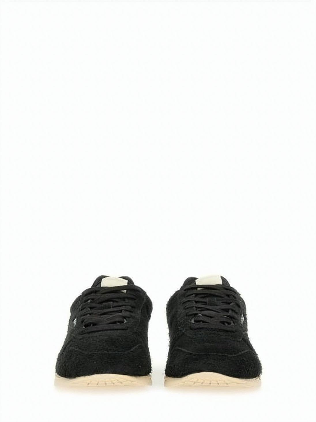 Suede and Nylon Sneakers with Textured Outsole