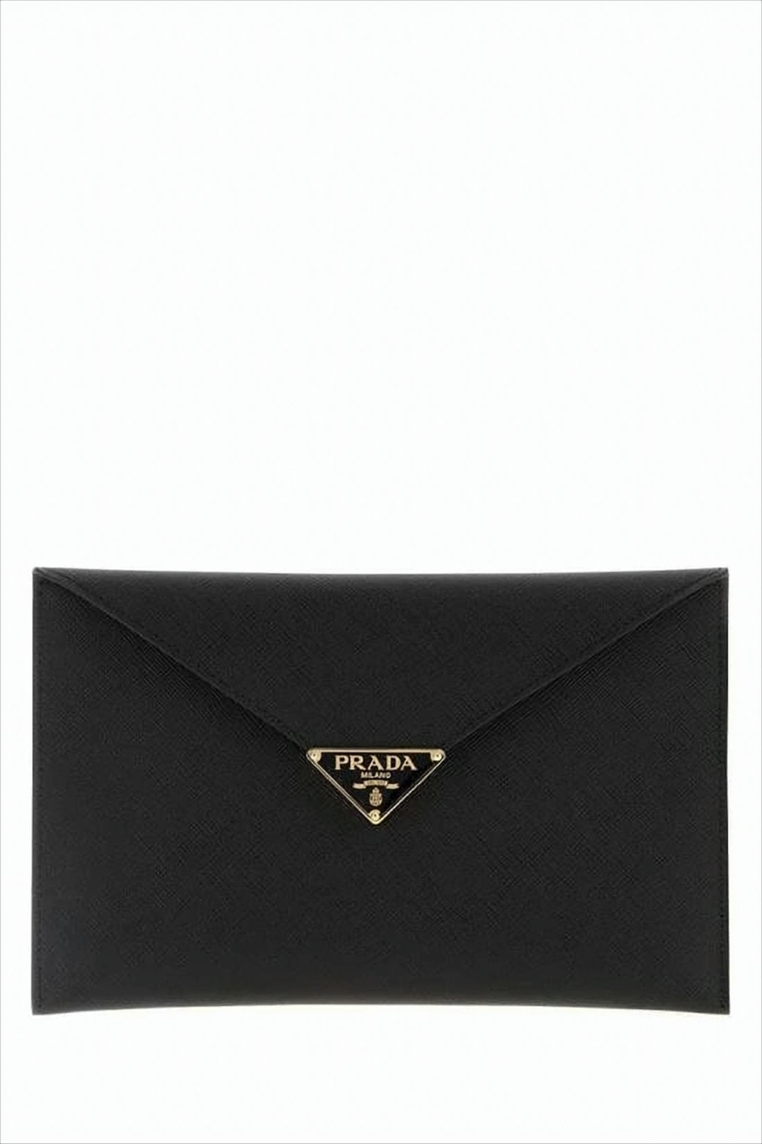 Rectangular Calf Leather Clutch