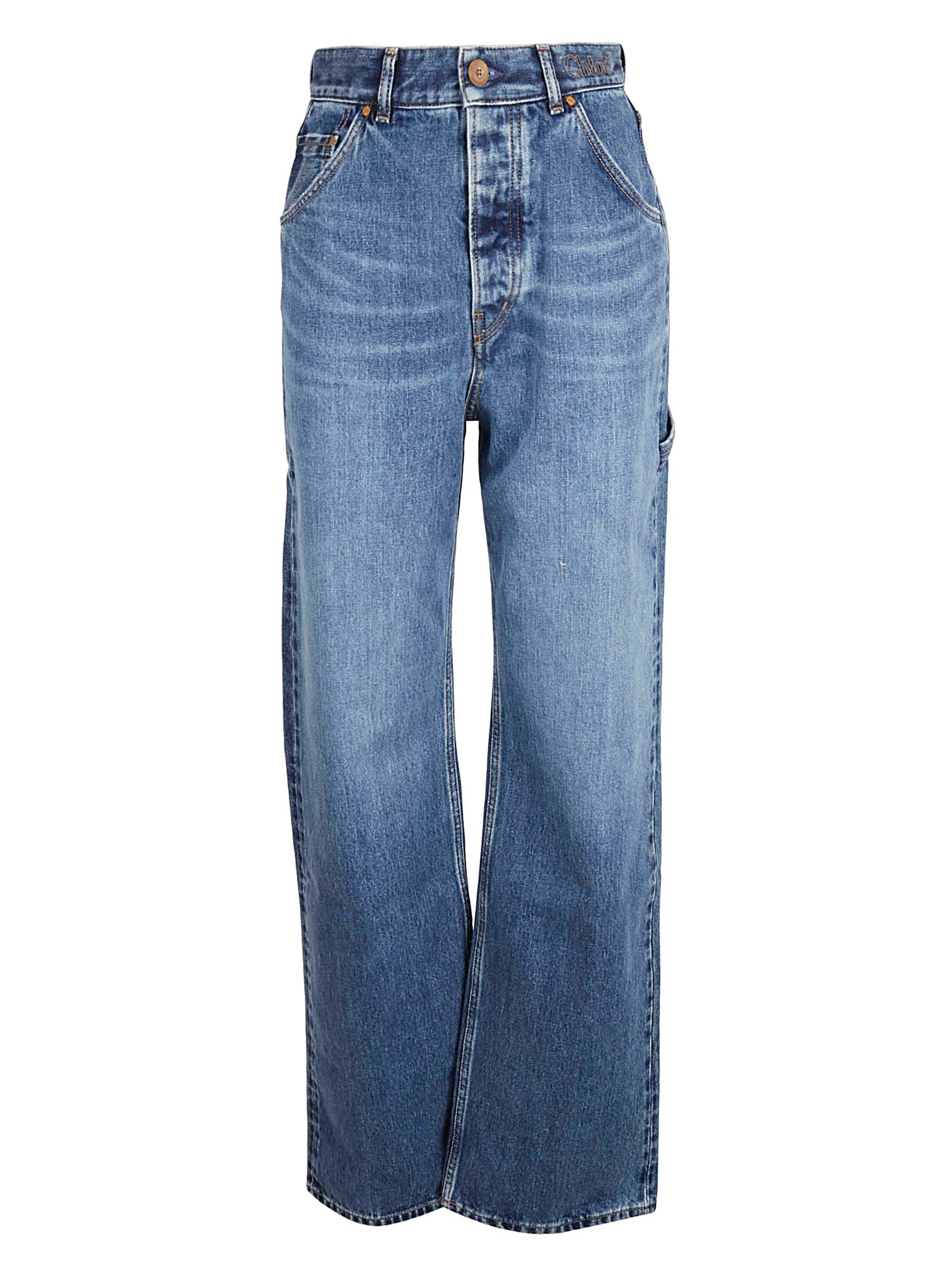 Mid-Rise Straight Leg Jeans