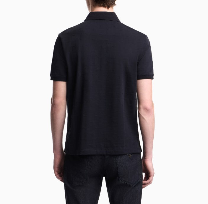 Micro Eagle Jacquard Jersey Polo Shirt