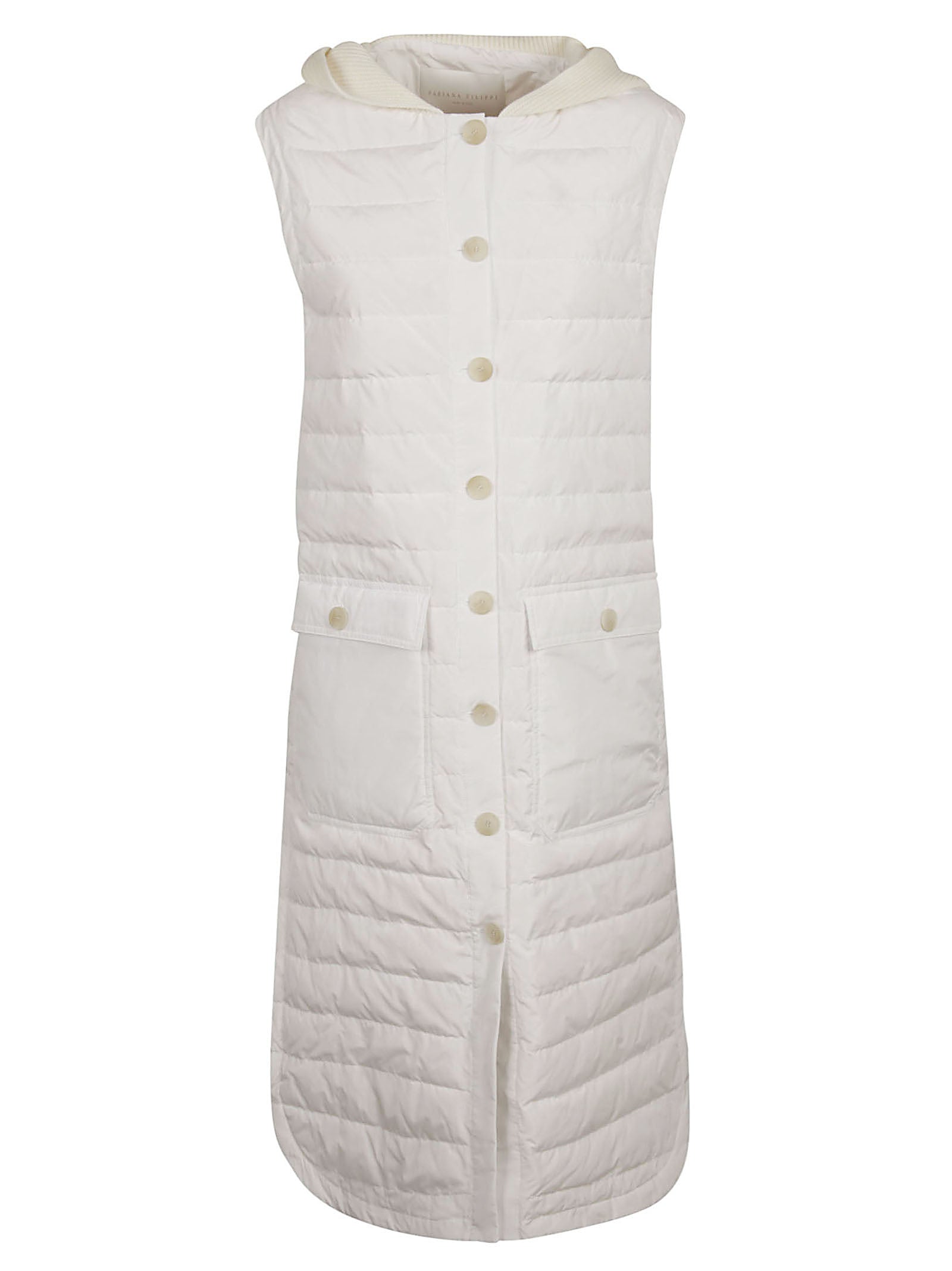 Crisp White Long Coat With Classic Collar