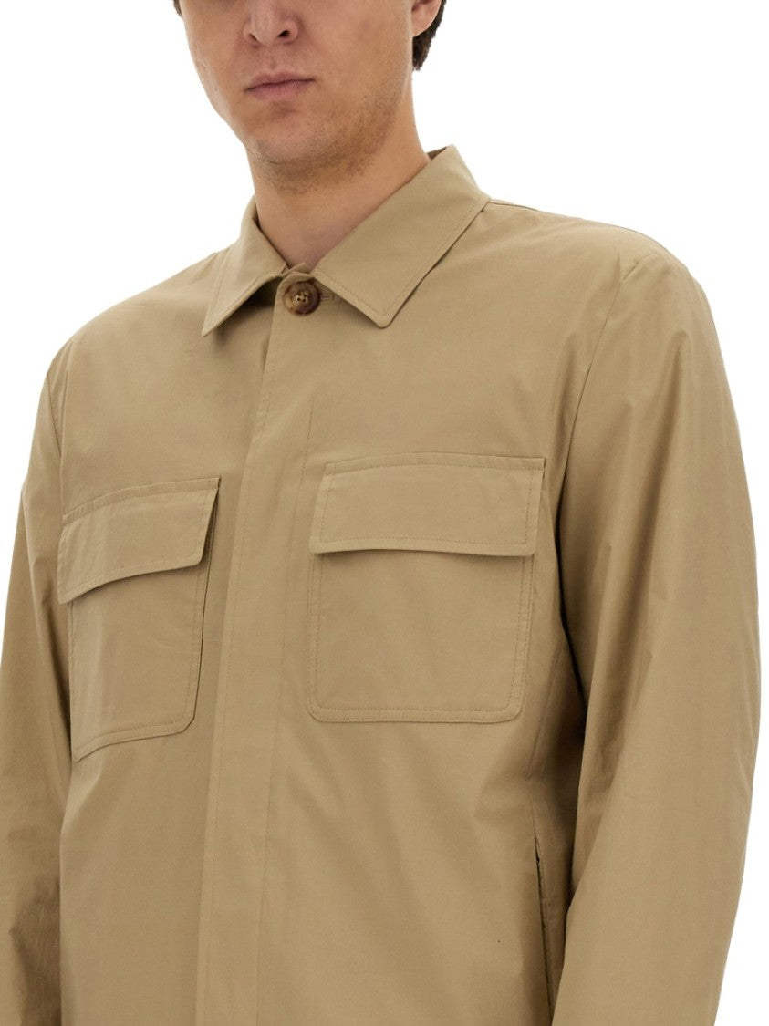 Structured Cotton-Blend Shirt Jacket
