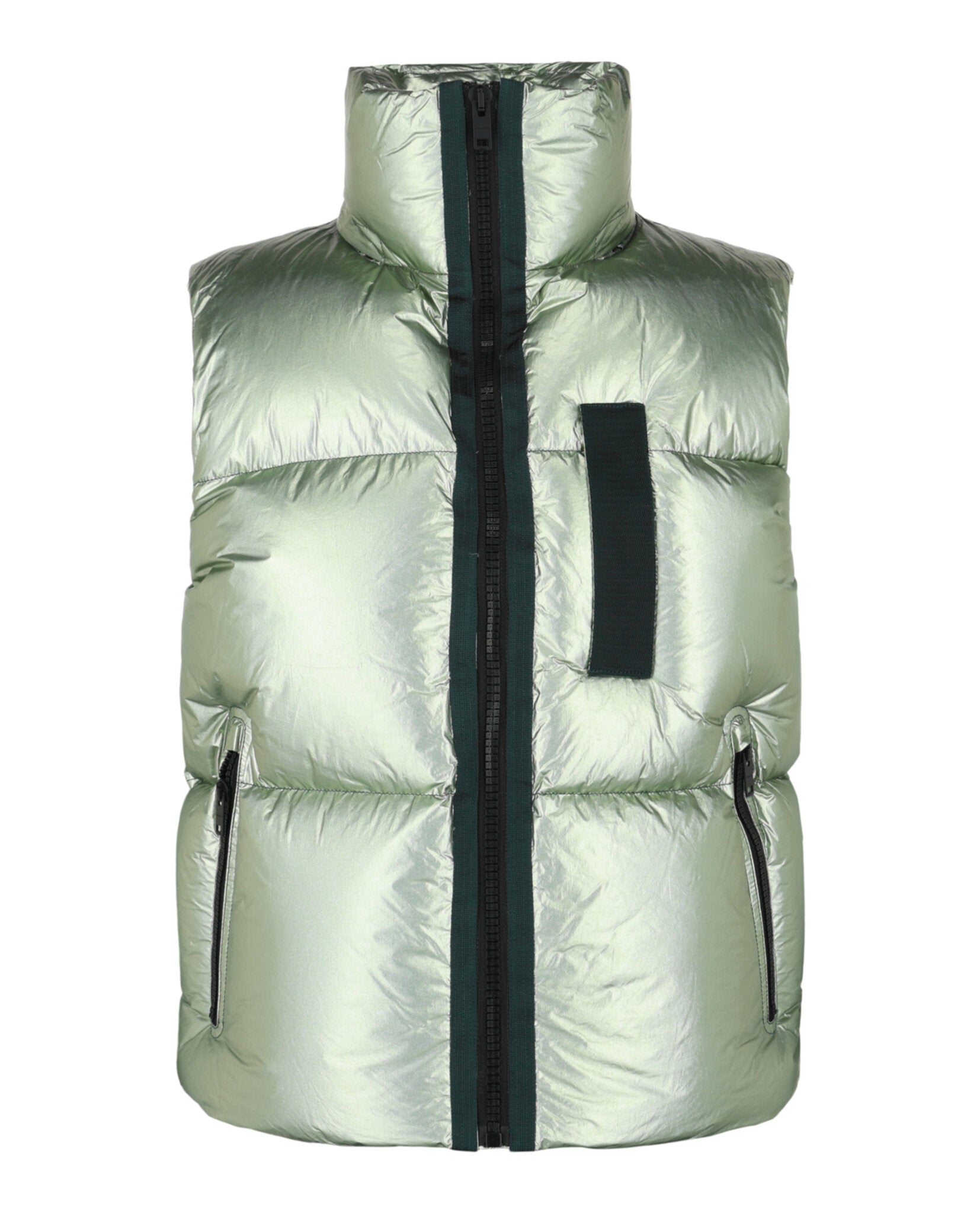 Metallic-Finish Down Puffer Vest