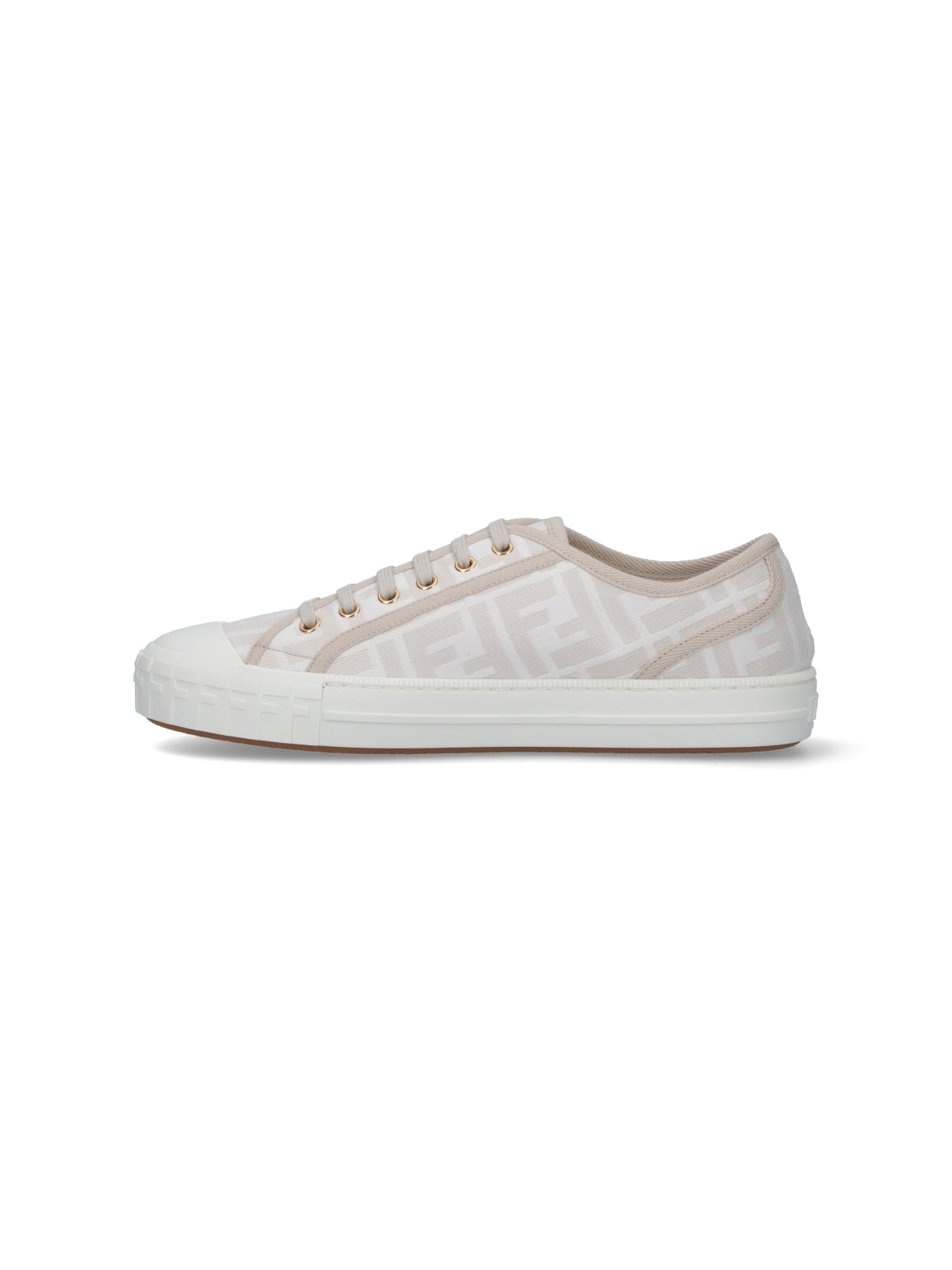 White Domino FF Jacquard Sneakers