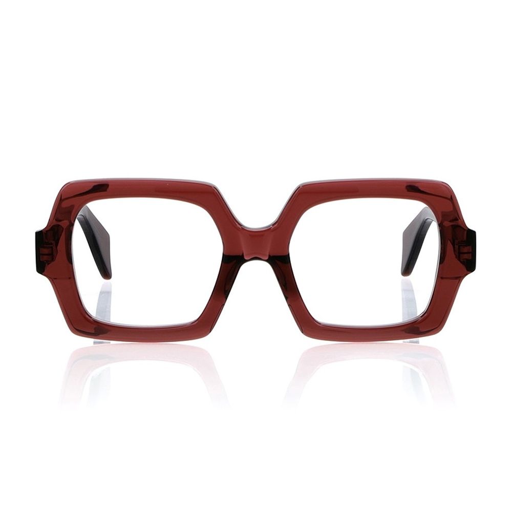 Concept Eyewear Mk304 Geometric Optical Frames In Transparent Bordeaux Mazzucchelli Acetate