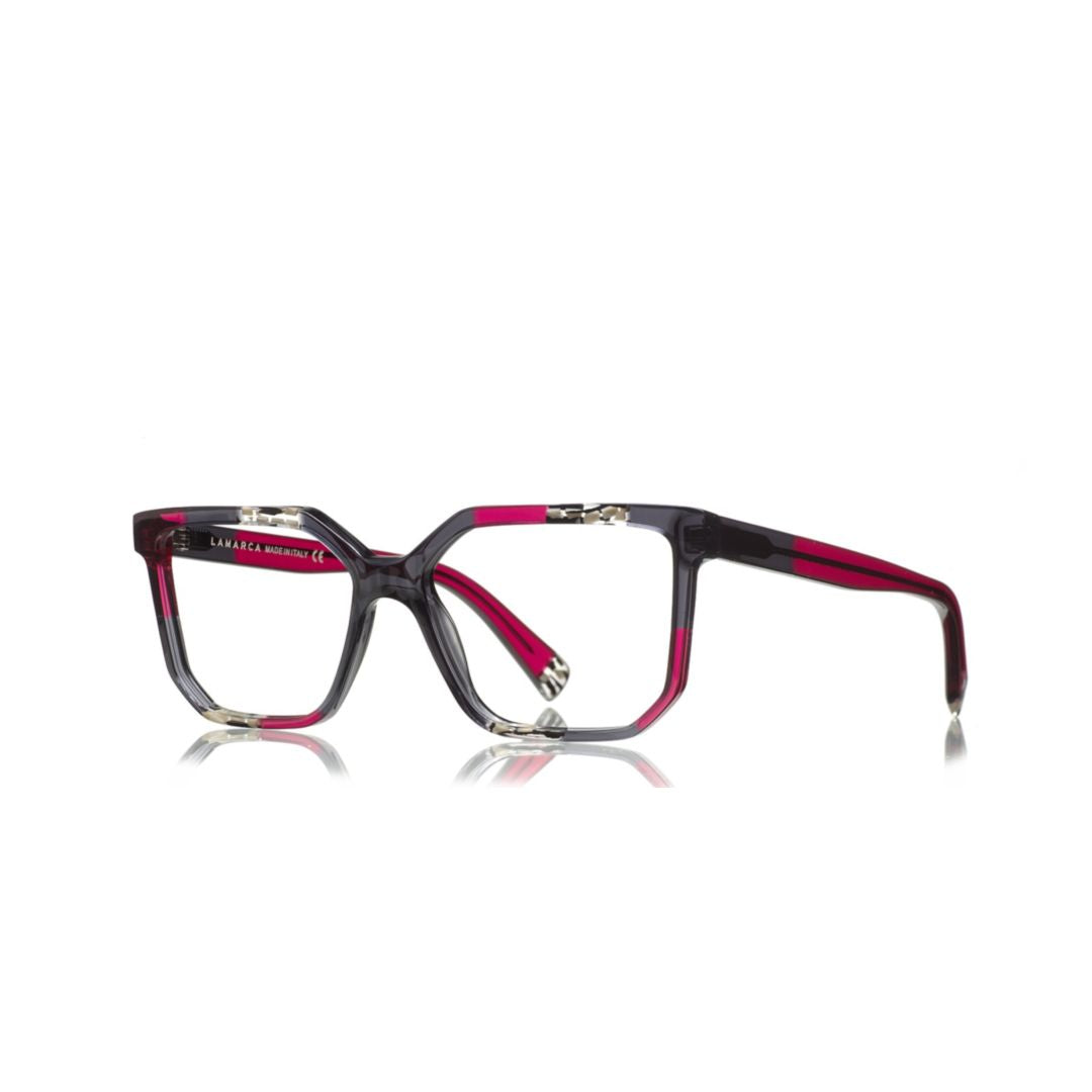Mosaico 166 Oversized Square Frame Eyeglasses with Mosaic Pattern