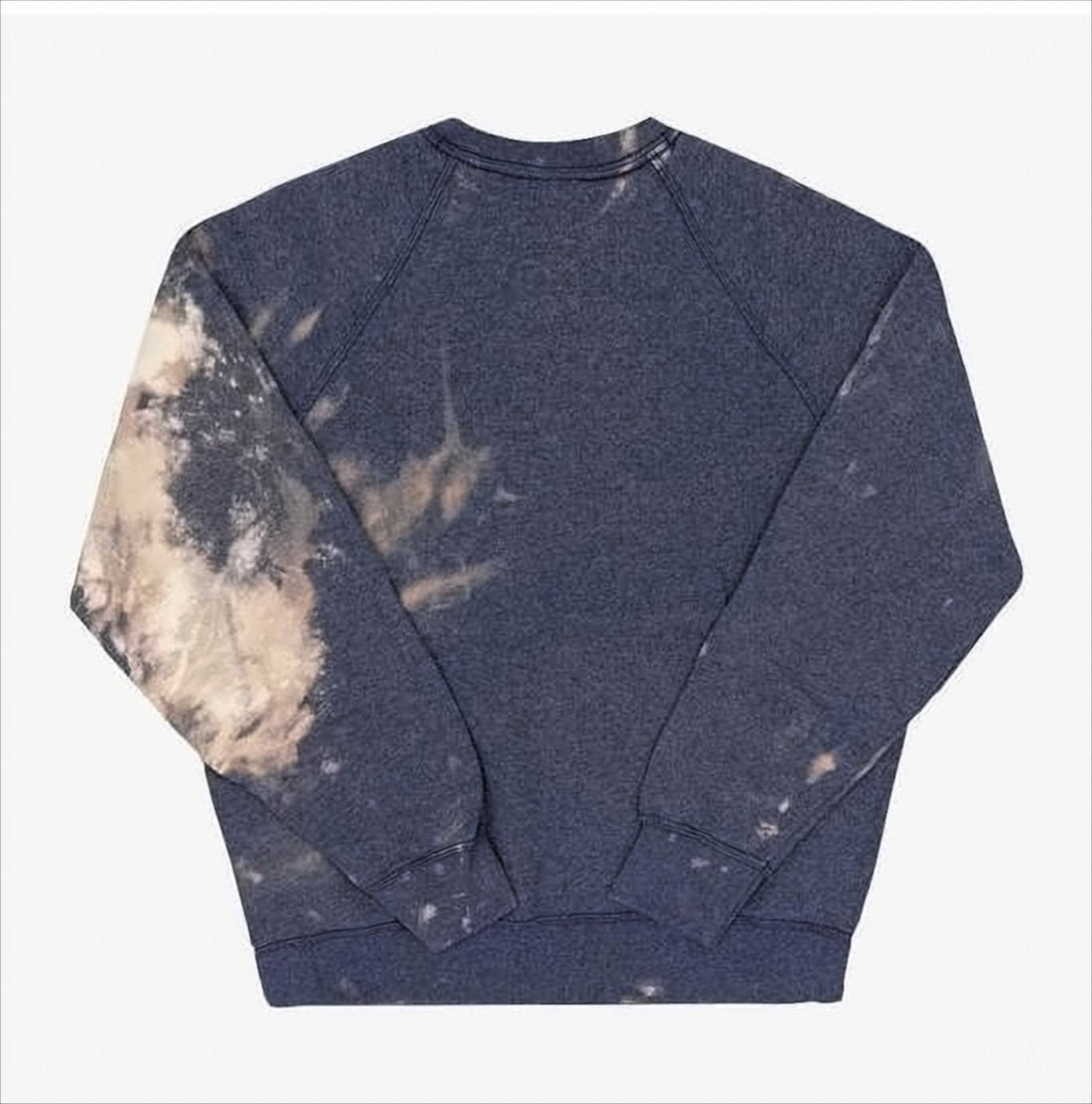 Bleached Tie-Dye Long-Sleeve Sweatshirt with Graphic Detail